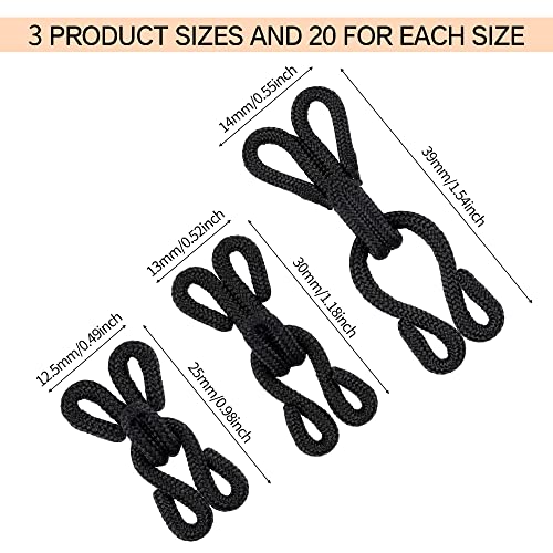 60 Sets Large Covered Sewing Hooks And Eye Closure Jewelry Books Crafts Latch For Clothing Bra Thick Leather Deep Pile Fabrics Fur Coats Wraps And Jackets (Black And White) #TOP3
