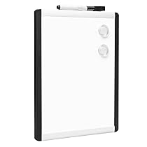 Amazon Basics – Lavagna cancellabile in vetro, magnetica, 120 x 90 cm, Bianco