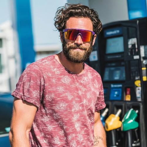 Image of WISTON XL Z87 Sunglasses for Big Wide Heads Men Women,TR90 Ultralight UV400 Protection Sun Glasses Z8224