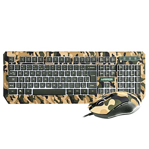 Warrior Gamer Army Tc249 Warrior Kyler Combo Teclado E Mouse Gamer Army - Tc249, Army - Windows