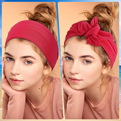 Image of WILLBOND 6 Pcs Tie Headband for Women Adjustable Bandana Sports Head Scarf