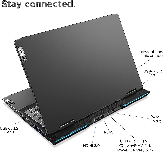 Image of Lenovo IdeaPad Gaming 3 - Laptop Computer, 15.6 inch 120Hz FHD Display, AMD Ryzen 5 6600H, NVIDIA GeForce RTX 3050, 16GB DDR5 RAM, 512GB SSD Storage, Wi-Fi 6, Essential Gaming Laptop, Windows 11 Home