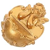 MALUGOGO Engelsfigur Wanddekoration 9x11cm aus Leichtem Kunstharz Vintage Wandbehang Ornament für Zuhause Büro Restaurant