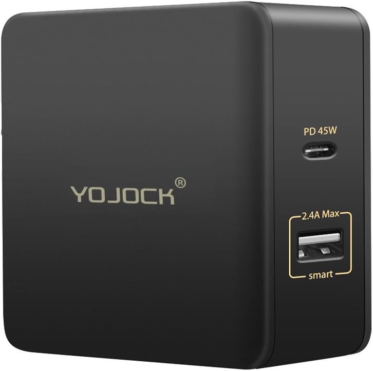 USB C Charger 45W Power Delivery USB-C and 5V 2.4A Port 57W USB Wall Charger Compatible with MacBook, iPhone 12/11/Xs Max/XR/ 8 Plus, Samsung Galaxy S9/S8/Note8, Dell XPS, HP Spectre X360 and More