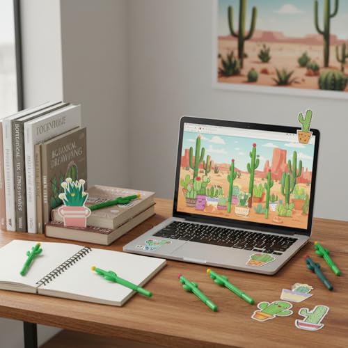 Set 74 Pzs Bolígrafos Cactus con Notas Adhesivas y Stickers miniatura 5