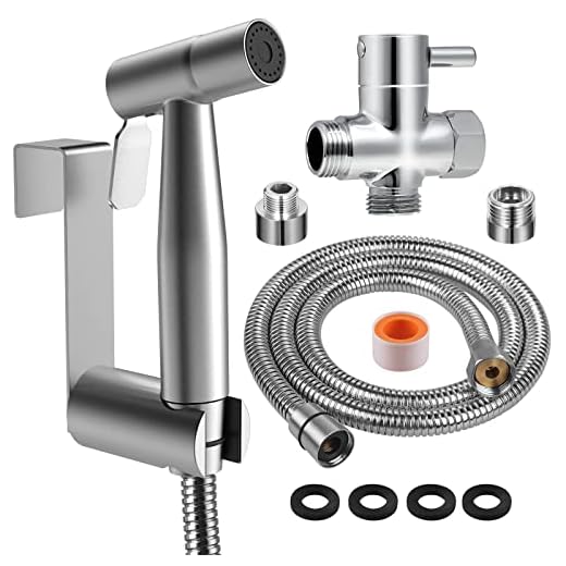 Rovtop Kit de Rociador de Bidé de Mano - Ducha de Bidet Utilizado en El Baño,Baño de Mascotas, El Inodoro, La Sartén en Cuclillas, La Higiene Personal