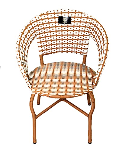 Image of Brookwood - Outdoor Patio Furniture Checks - Beige White (1 Chair)