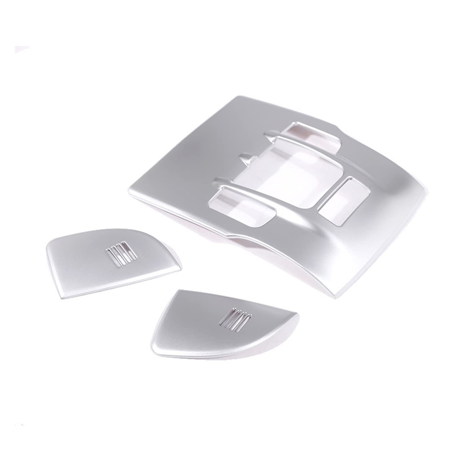 Auto Interior ل Le & Vante 2017-18 سيارة الجبهة القراءة ضوء غطاء المصباح ملصقات الإطار تقليم (Color : Silver)