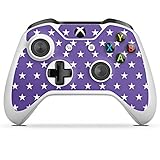  DeinDesign Skin kompatibel mit Microsoft Xbox One S Aufkleber Folie Sticker Sternchen Rockabilly Lila