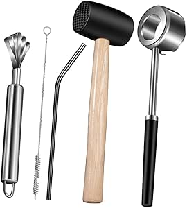 FELTECHELECTR 1 Set Stainless Steel Coconut Opener Young Coconuts Tool Opener Jack Opener Coconuts Hammer Open Hammer Coconuts Supplies Coconuts Open Aid Corer Mature Kitchenware