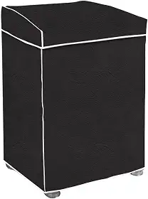 "Capa Para Maquina De Lavar Brastemp Eletrolux Consul 07Kg 08Kg 09Kg 10Kg 11Kg12Kg 13Kg 14Kg 15Kg 16Kg 17Kg Impermeável Forrada Com Elástico Traseiro Proteção UV Material Super Resistente " (Preto, G)