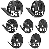 5:1 Heat Shrink Tubing Roll Kit, 5:1 Adhesive Lined, 7 Diameters, Total 54 Ft Marine Grade Dual Wall, Waterproof Electrical Wire Shrink Wrap Tubing – for Industrial & Automotive (Black)