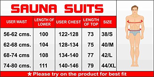 Image of USI Universal Sauna Suit for Men, 415SZ Men's Black Polyester Sauna Suit for Fitness Weight Loss Exercise Gym Training, Heavy Duty Sauna Sweat Suit, Gym Suit, Hook & Loop (L, Black)