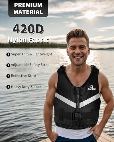 Image of Owntop Swim Jacket Kids Adults | Super-Thin & Lightweight | Comfortable Crotch Strap | Easy-to-spot Colors | Swimming Training, Kayak, Boating