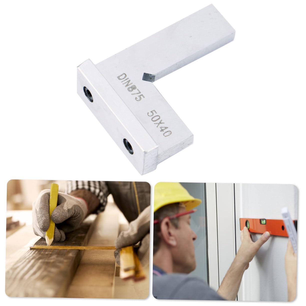 DOITOOL 3 Piezas 90 Escuadra De Carpinteria Carpintero Herramienta Cuadrada Herramientas De Precisión Ángulo De Acero Herramienta De Ángulo Recto Regla De Medición Silver Acero Inoxidable