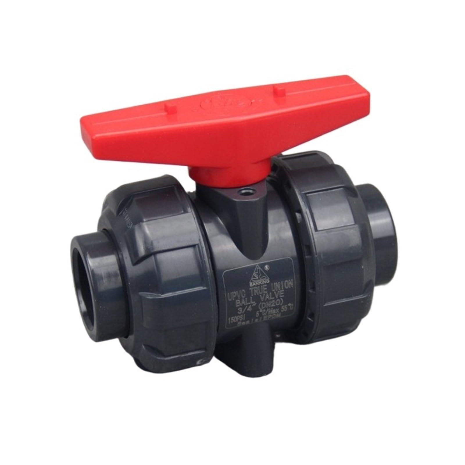 Válvula de Bola de PVC, Conector de tubería de Agua de PVC, Accesorios for mangueras de plomería, válvula de Cierre Deslizante, ID, 1/2 ", 3/4", 1 ", 1,2", 1,5 ", 1 ud.(I.D42.16mm)