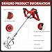 Dragro Electric Cement Mixer, 2100W Handheld Concrete Mixer with 6 Speed，Portable Mortar Mixers for Mixing Mud, Mortar, Plaster,Cement, Paint, Fodder，2 Pieces Mixing Heads