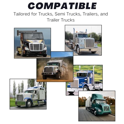 Image of 2PCS Angled 24 inch x 30 inch Mud Flaps Splash Guard with Great Truck Pattern Replacement for Semi Truck Trailer Heavy Duty 1 /5 inch Thick Polymer + PE