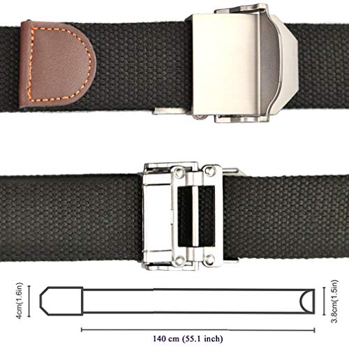 LKMY Men's Belt Nylon Canvas Breathable Military Tactical Belt With Skull/Sword Buckle2