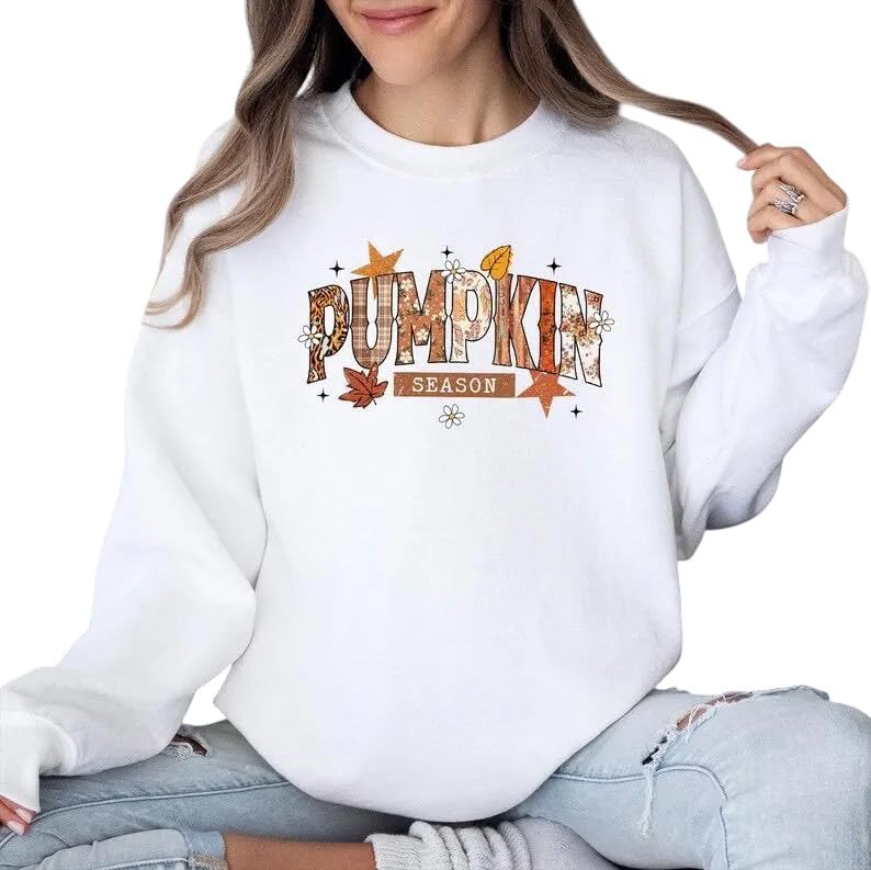 Pumpkin Season Sweatshirt | Fall Autumn Crewneck Pullover | Cozy Thanksgiving Sweatshirt | Cute Unisex Fall Gift Top2