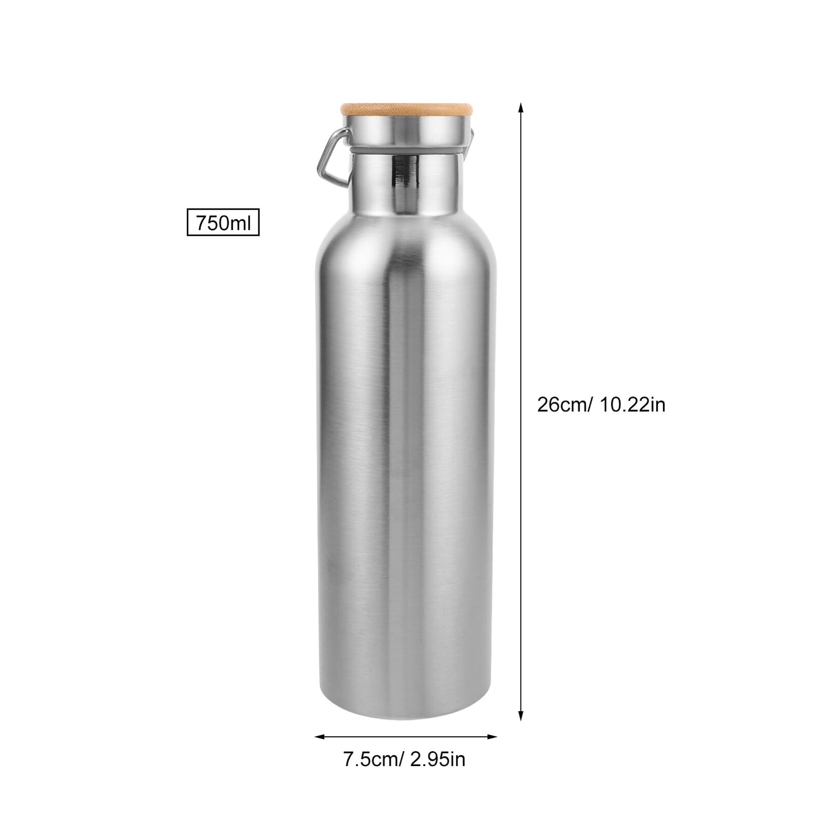 BESTonZON Doppelwandige Edelstahl-trinkflasche mit Vakuumisolierung für Outdoor-aktivitäten Wie Wandern und Radfahren Wiederverwendbar mit Großem Öffnungsdurchmesser