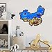 Dinglong Creative Wallpapers 3D Carte Poissons Wall Sticker Amovible Mural Stickers Vinyle Art Salon DéCors, 50 X 70 CM