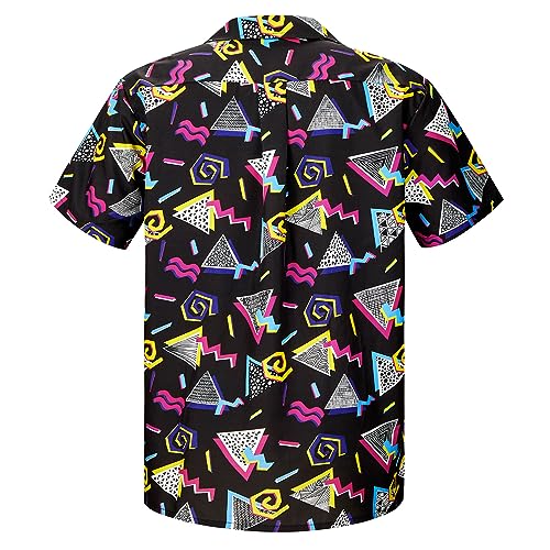 Mens Hawaiian Shirt Floral Print Aloha Shirt Comfortable Novelty Button Down Shirts Casual Short Sleeve Beachwear for Men2