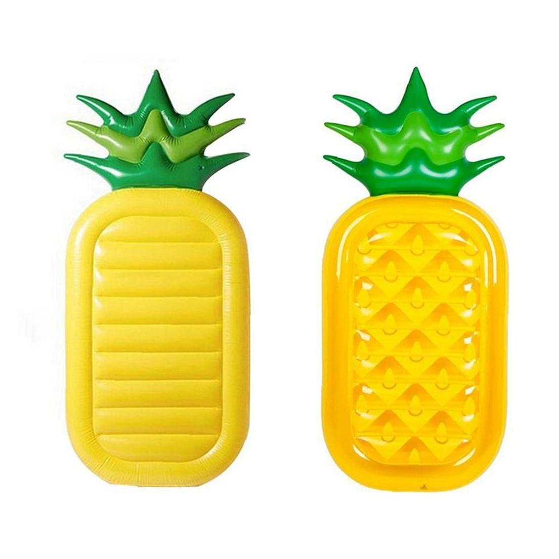Aufblasbare Schwimm Row Luftbetten aufblasbare PVC-Ananas-Luftmatratze Wasser Reihe Schwimmmatte Adult Wasser-Spiel Sonnenschwimm Stuhl-aufblasbares Kissen