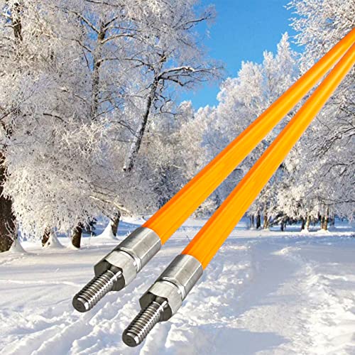 FUYEAR Kit de guia de marcadores de lâmina de arado de neve laranja de 61 cm de aço inoxidável verti