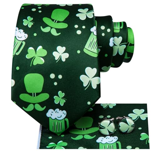 Image of Hi-Tie Men's Tie Sets Silk Paisley Striped Necktie Pocket Square Cuff-links Sets Wedding Business Holiday