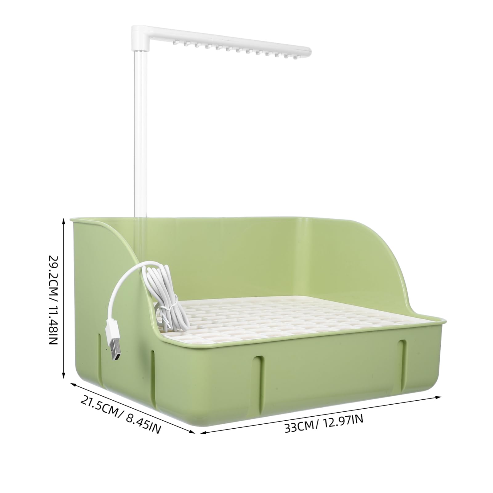 HOLIDYOYO Automatic Shower Bath Tub Indoor Bird Bathing Tub with Automatic Water Circulation for Small to Birds Easy to Clean Design for Budgies Cockatiels and Parakeets