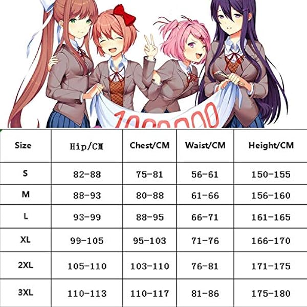 ULLAA 5 STKS Doki Doki Literatuur Club Monika Cosplay Kostuum Outfit School Uniform Jurk JK Past Halloween Carnaval Kleding