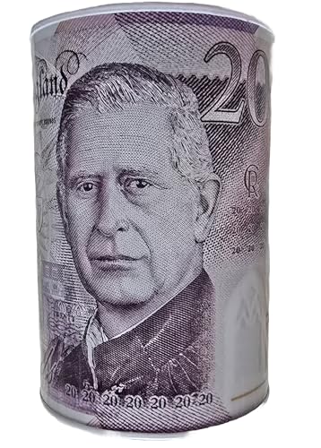 SAPRA | BANKNOTE EXTRA LARGE JUMBO MONEY TIN SIZE 1PACK | 4 designs: 5 10 20 and 50 (King note design)