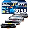 Valuetoner Cartucho de tóner remanufacturado de repuesto para HP 305A 305X CE410A CE410X CE411A CE412A CE413A para LaserJet Pro 400 M451dn M451nw M475dn M475dw M451dw M375nw (negro, cian, magenta, amarillo)