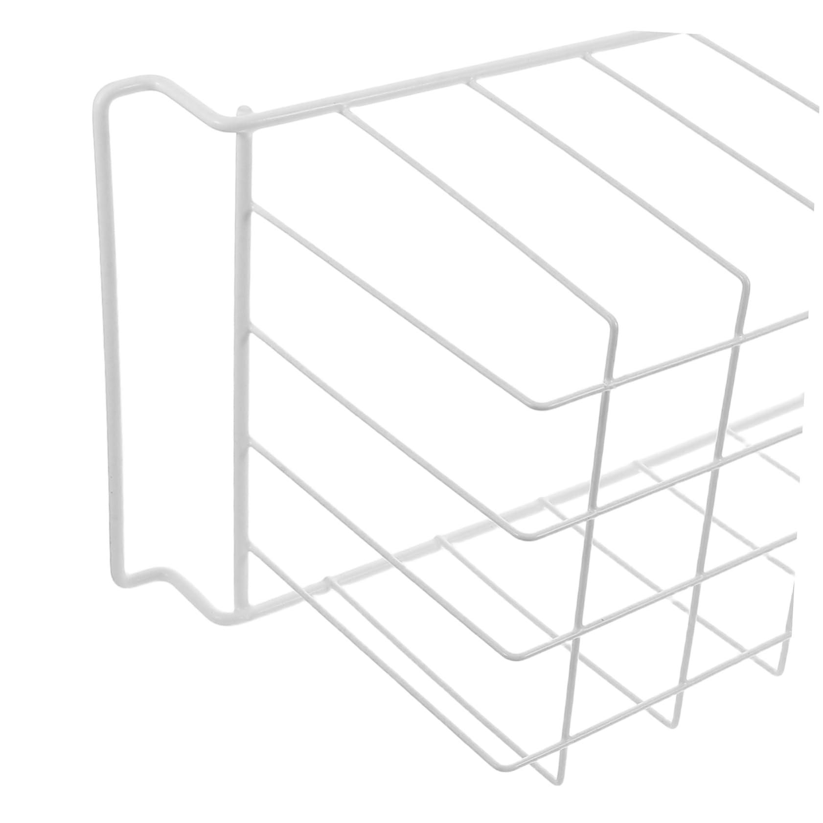 Cesta de Congelador Horizontal de Hierro Blanco para Cocina