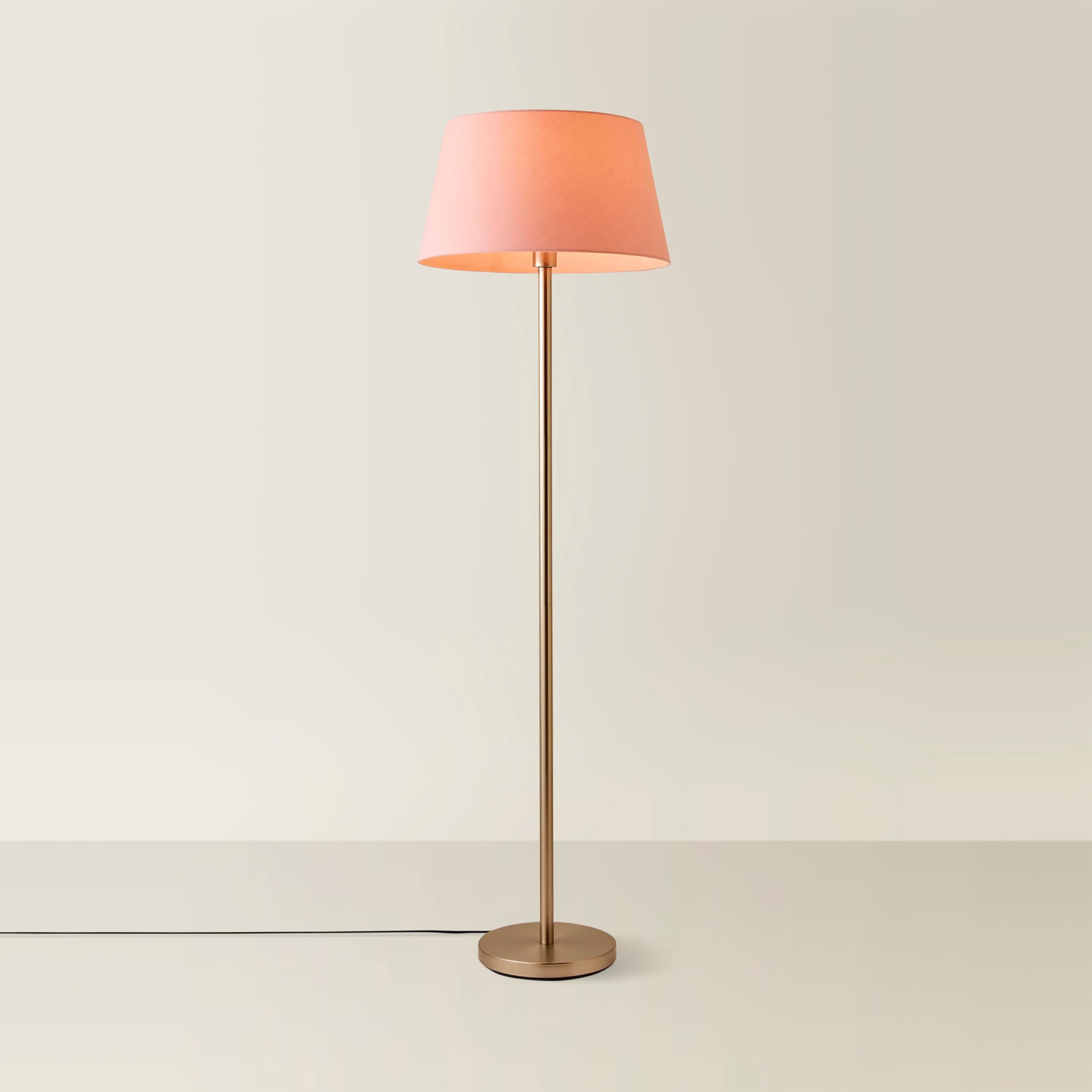 Charlie Modern Stem Brushed Chrome Floor Lamp - ValueLights