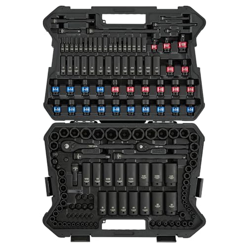 STARWORK TRUE MECHANIC™ 153-Piece Impact Socket Set, Professional, SAE/Metric