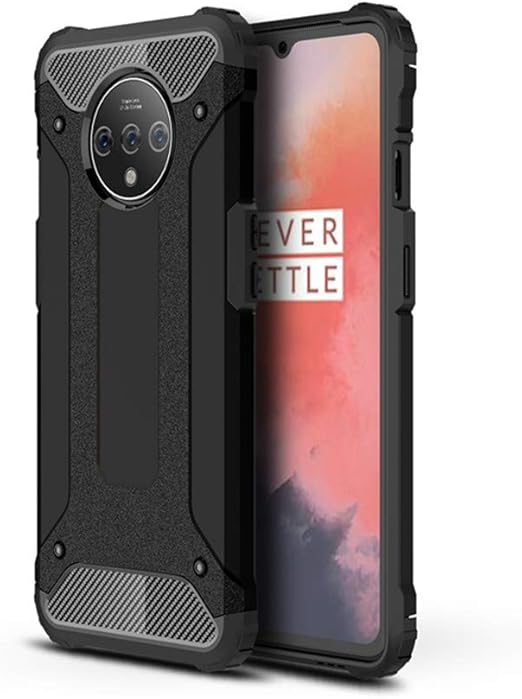 Amazon Com Oneplus 7t Case Tpu Pc Iron Armor Shockproof Designed Case Full Body Dual Layer Rugged Cover For Oneplus 7t Case Black Cell Phones Accessories