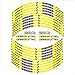 PSLER® Moto Interno Cerchione Decalcomanie Adesivi per GSX-R (Giallo)