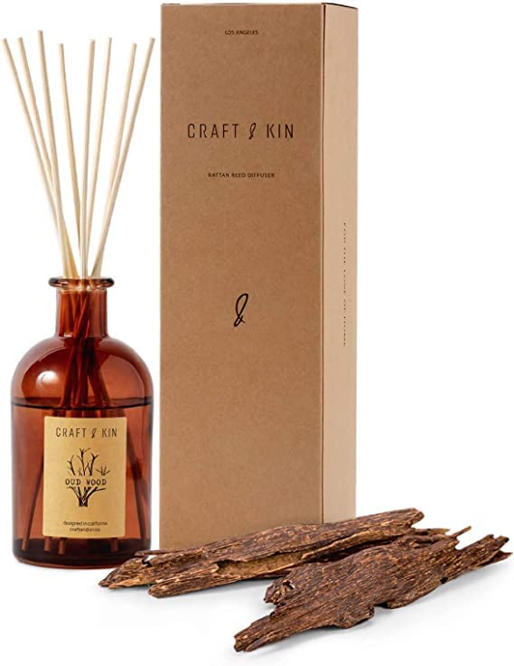 Vela aromática y difusor de varillas con aroma a madera miniatura 2
