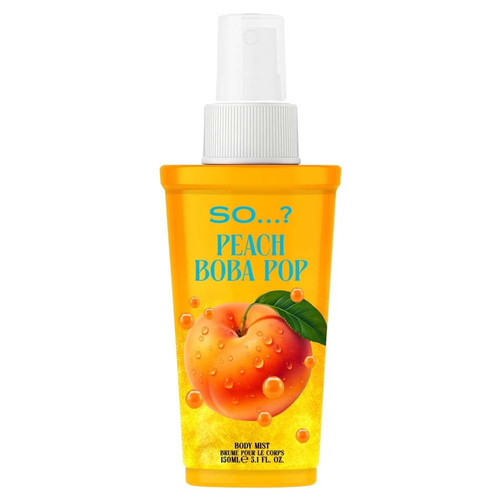 SO...? Delish Peach Boba Pop Body Mist Fragrance Spray 150ml