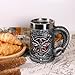 alikiki Medieval Baphomet Head Beer Mug - Sabbatic Goat Pentagram Drinking Tankard 21oz Stainless Steel Wine Coffee Cup Novelty Gothic Father Day Gift Party Decorations