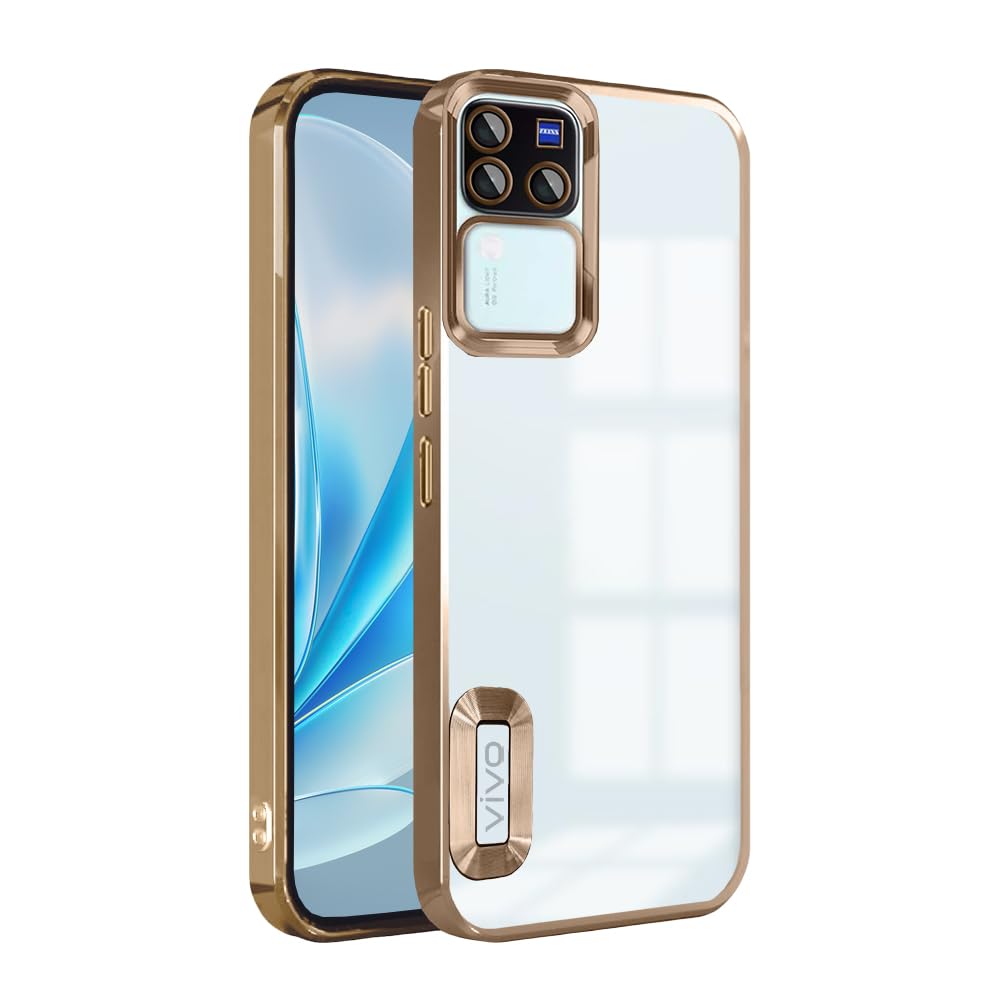 V-TAN Electroplated Logo View | Slim Shockproof | Soft TPU | Anti-Yellow Back Case Cover Compatible with Vivo V30 Pro 5G (Gold) (B0D8PVJ84Q) Amazon Price History, Amazon Price Tracker