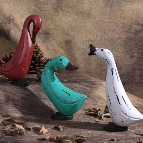 Statuette de canard en bois moderne pour table de salon - 2