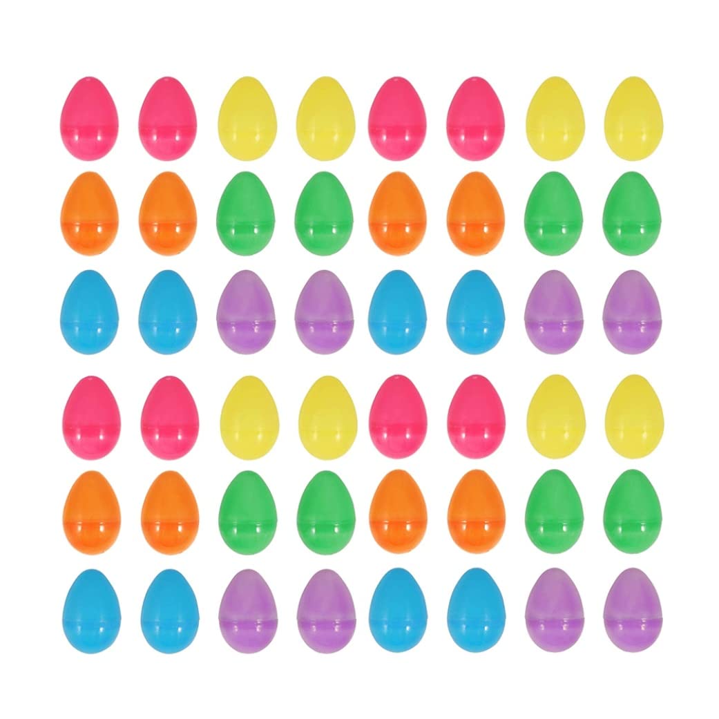 Whyzsjnclg 48Pcs Easter Fillable Eggs Plastic Surprise Easter Eggs for Hold Creme, 5.5x4cm, Colorful