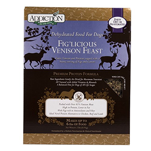Addiction Fig'licious Venison Feast (Dog) 2lbs / Meaty Bite 4oz Bundle