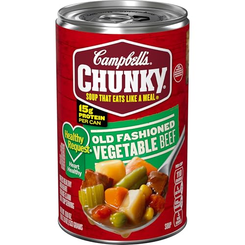 Campbell’s Chunky Healthy Request Soup, Old Fashioned Vegetable Beef Soup, 18.8 Oz Can