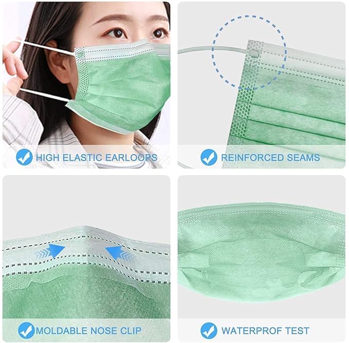 Image of Reusable Surgical Style Face Mask | Breathable & Comfortable | ISO Certified Protection for Dust & Pollution
