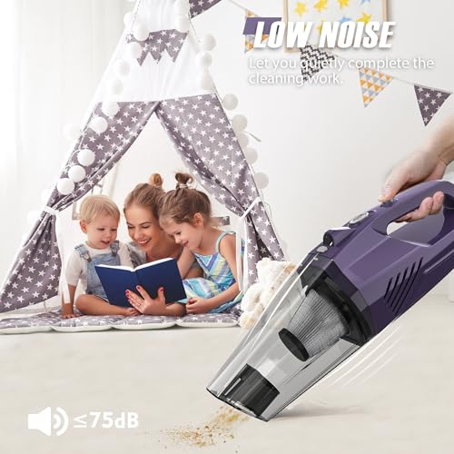 Image of Handheld Vacuum Cordless - 3-In-1 Hand Held Vacuum Rechargeable With 8KPa Suction, Lightweight 1.7 Lbs Handheld Vac, Quick Dust Removal & Cleaning Tool With Accessories Storage For Car, Kitchen & Home