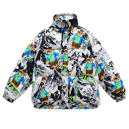 USTZFTBCL Hombres Chaquetas de esquí Chaqueta de invierno Snowboard Chaqueta de esquí Sportswear Snow Down Chaqueta Camping Senderismo Capa Parka MULTI L 65-78kg Cover